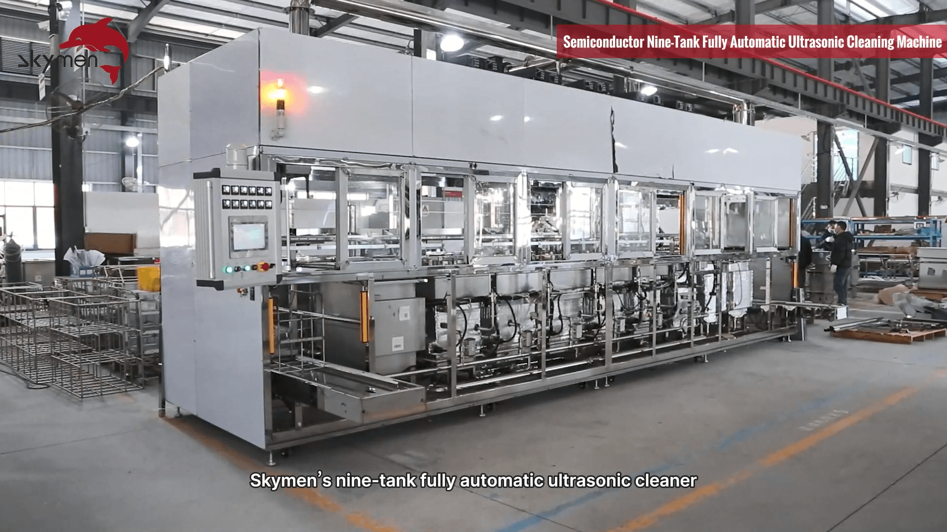 Skymen nine-tank fully automated ultrasonic cleaner for semiconductor