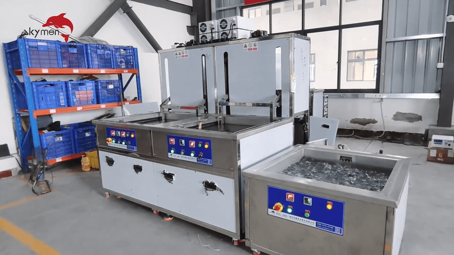Skymen three tank ultrasonic cleaner (agitator + bubbling systems)