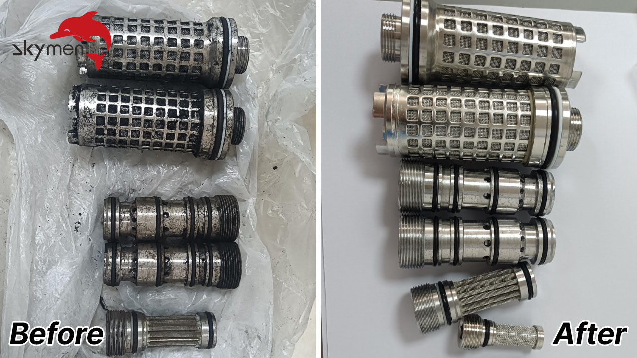 Deep clean filter elements with skymen industrial ultrasonic cleaning machine