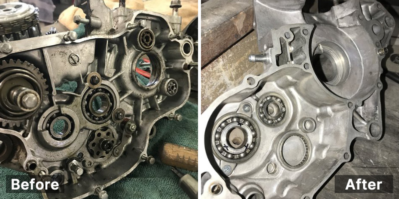 cylinder head cleaning with skymen ultrasonic cleaner before and after